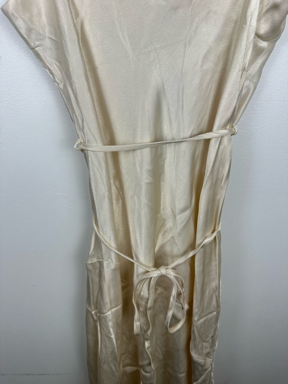 Shona Joy La Lune Bias Cowl Cream Satin Maxi Dress Women’s 8‎ NWT - Picture 6 of 10